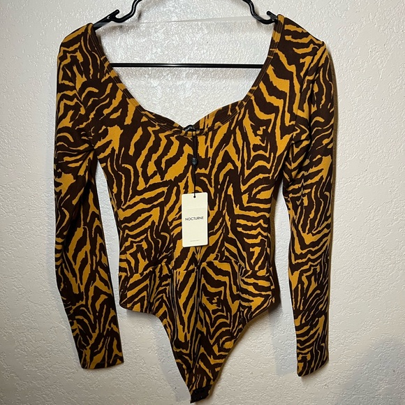 Nocturne tiger print long sleeve  bodysuit - Picture 10 of 10